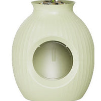 HKM-328787 Flower Pot Style Fully Enclosed Deodorant Litter Box in Gray, White, and Pink