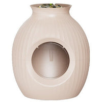 HKM-328787 Flower Pot Style Fully Enclosed Deodorant Litter Box in Gray, White, and Pink