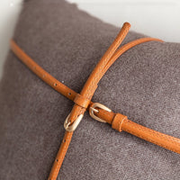 HKM-328851 Modern Polyester Bedhead Pillowcase with PP Cotton Filling - 45x45cm (Brown/Off-white)