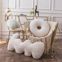 HKM-328915 Nordic Style Plush Rabbit Velvet Decorative Pillow - Various Shapes and Sizes