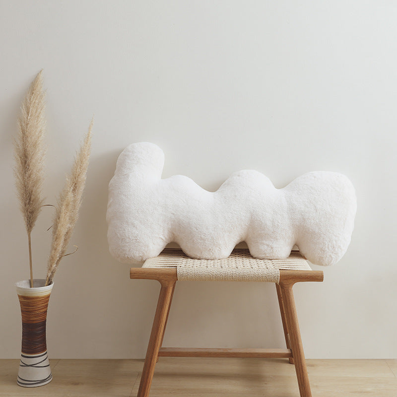 HKM-328915 Nordic Style Plush Rabbit Velvet Decorative Pillow - Various Shapes and Sizes