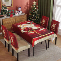 HKM-328915 Waterproof and Oil-Proof Christmas Tablecloth in Various Festive Designs and Sizes