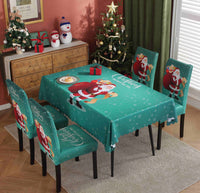 HKM-328915 Waterproof and Oil-Proof Christmas Tablecloth in Various Festive Designs and Sizes