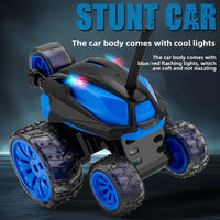 HKM-329043 Five-Wheel Stunt RC Car with 360-Degree Spins, Flip Action, Off-Road Capability, Lights, and Remote Control