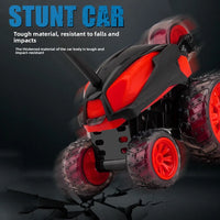 HKM-329043 Five-Wheel Stunt RC Car with 360-Degree Spins, Flip Action, Off-Road Capability, Lights, and Remote Control
