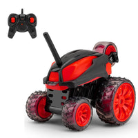HKM-329043 Five-Wheel Stunt RC Car with 360-Degree Spins, Flip Action, Off-Road Capability, Lights, and Remote Control