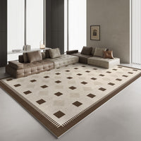 HKM-329043 Geometric Pattern Stain-resistant Non-slip Crystal Velvet Carpet in Multiple Sizes