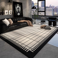 HKM-329043 Geometric Pattern Stain-resistant Non-slip Crystal Velvet Carpet in Multiple Sizes