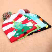 HKM-329235 Knitted LED Light-Up Christmas Hat for Adults and Kids - Festive Beanie Snowman Design
