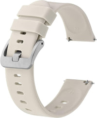 HKM-329299 Slim Silicone Watch Bands with Quick Release - 22mm, Adjustable & Breathable for Comfortable Fit
