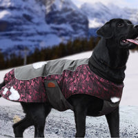 HKM-329299 Winter Sports Jacket for Medium and Large Dogs - Windproof and Warm in Army Green, Sapphire Blue, Fuchsia