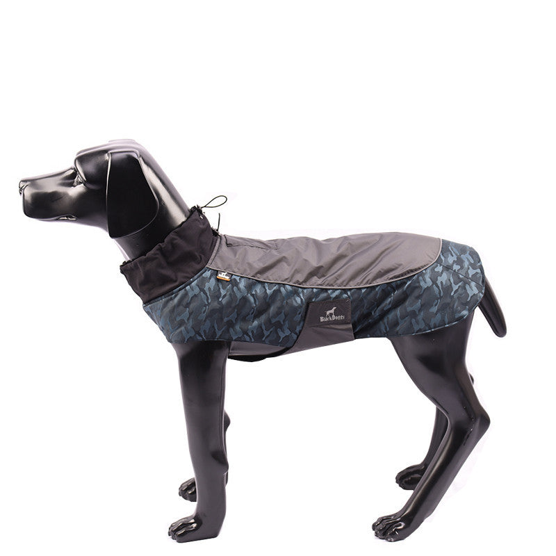 HKM-329299 Winter Sports Jacket for Medium and Large Dogs - Windproof and Warm in Army Green, Sapphire Blue, Fuchsia