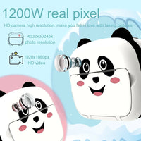 HKM-329363 Panda Instant Thermal Photo Camera with 180° Wide Angle and Recording Function