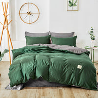 HKM-329555 Bedding Set with Duvet Cover, Flat Sheet, and Pillowcases in Multiple Sizes