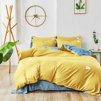 HKM-329555 Bedding Set with Duvet Cover, Flat Sheet, and Pillowcases in Multiple Sizes