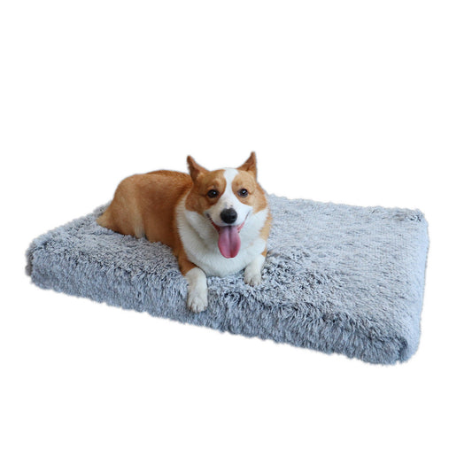 HKM-329555 Plush Square Pet Bed for Dogs and Cats in Various Sizes and Colors