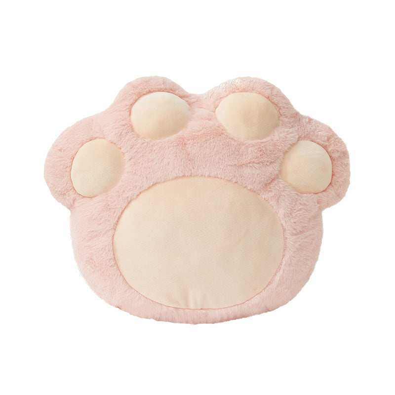 HKM-329747 Plush Cartoon Cat Claw Pillow Waist Cushion for Living Room - Pink & Grey