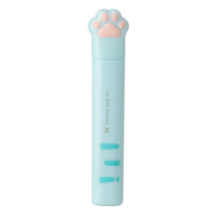 HKM-329811 Cute Cat Paw Mini Stainless Steel Folding Scissors - Portable Craft Safety Scissors in Pink, White, Black, and Blue