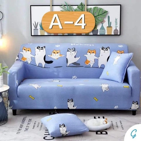 HKM-330003 Printed Polyester and Spandex Sofa Cover - Reactive Dye, Fade Resistant