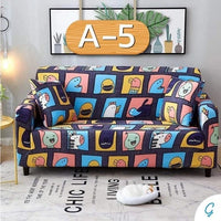 HKM-330003 Printed Polyester and Spandex Sofa Cover - Reactive Dye, Fade Resistant