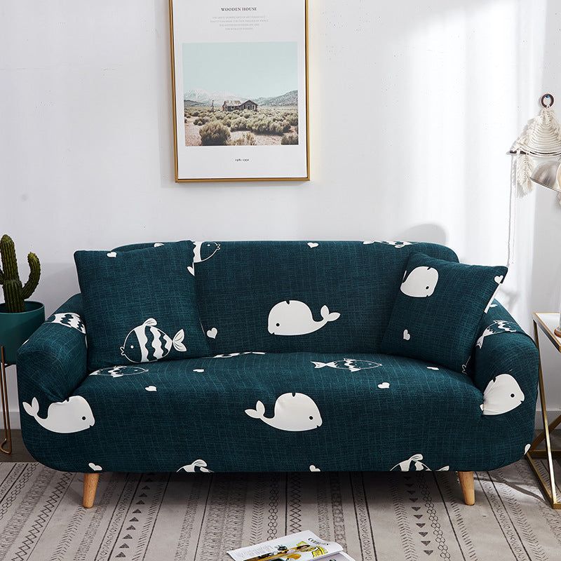 HKM-330003 Printed Polyester and Spandex Sofa Cover - Reactive Dye, Fade Resistant