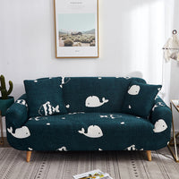HKM-330003 Printed Polyester and Spandex Sofa Cover - Reactive Dye, Fade Resistant