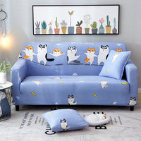 HKM-330003 Printed Polyester and Spandex Sofa Cover - Reactive Dye, Fade Resistant