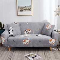 HKM-330003 Printed Polyester and Spandex Sofa Cover - Reactive Dye, Fade Resistant