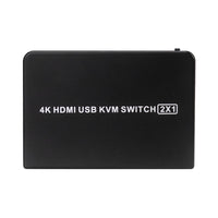 HKM-330131 4K HDMI Splitter with 2 Inputs and 1 Output, 4096x2160p Resolution, Compact Size 100x70x30mm