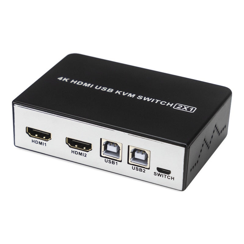 HKM-330131 4K HDMI Splitter with 2 Inputs and 1 Output, 4096x2160p Resolution, Compact Size 100x70x30mm