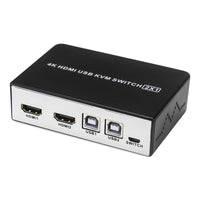 HKM-330131 4K HDMI Splitter with 2 Inputs and 1 Output, 4096x2160p Resolution, Compact Size 100x70x30mm