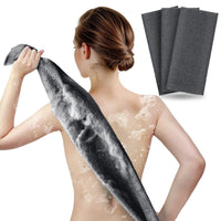 HKM-330195 Exfoliating Bath Towel with Cleaning Brush for Effective Back Scrubbing