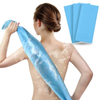 HKM-330195 Exfoliating Bath Towel with Cleaning Brush for Effective Back Scrubbing