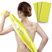 HKM-330195 Exfoliating Bath Towel with Cleaning Brush for Effective Back Scrubbing
