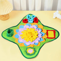 HKM-330259 Dog Sniffing Blanket Puzzle Mat for Training and Food Hiding - Colorful Plush Design