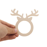 HKM-330387 Decorative Napkin Rings Set of 10, Poplar Plywood for Elegant Table Settings