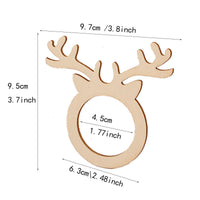 HKM-330387 Decorative Napkin Rings Set of 10, Poplar Plywood for Elegant Table Settings