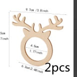 HKM-330387 Decorative Napkin Rings Set of 10, Poplar Plywood for Elegant Table Settings