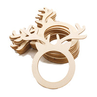 HKM-330387 Decorative Napkin Rings Set of 10, Poplar Plywood for Elegant Table Settings