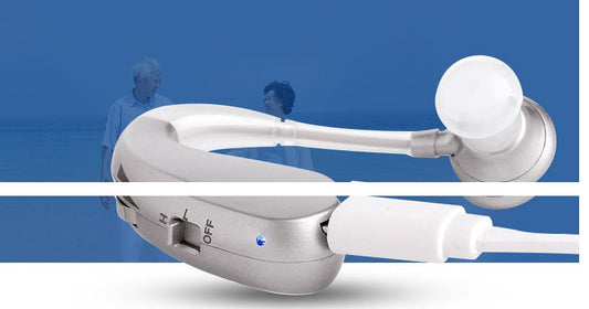 HKM-330451 Rechargeable Hearing Aid Headphones with Intelligent Noise Reduction and Comfortable Ear Hook