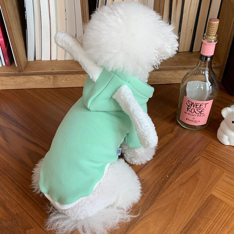 HKM-330515 Thin Teddy Bear Matcha Dog Sweater in Green, Beige, and Pink for Small to Extra Large Breeds