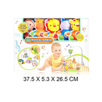 HKM-330579 Musical Cartoon Animal Hanging Baby Bed Bell Rattle Mobile for Infants 0-24 Months