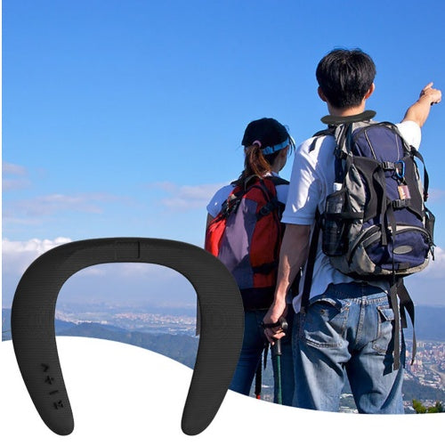 HKM-330643 Neck-Mounted U-Shaped Bluetooth Speaker for Running – Wireless Portable Waterproof Audio with 5-8 Hour Battery Life