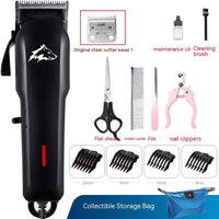 HKM-330707 Electric Pet Clipper with Full Grooming Toolkit and Precision Steel Blades