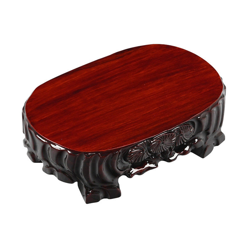 HKM-330707 Redwood and Rare Stone Handcrafted Wooden Base Ornament - Various Sizes Available