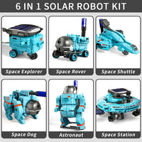 HKM-330771 6 in 1 Solar Power Construction Kit for Kids - Educational DIY Robot Building Set