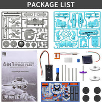 HKM-330771 6 in 1 Solar Power Construction Kit for Kids - Educational DIY Robot Building Set