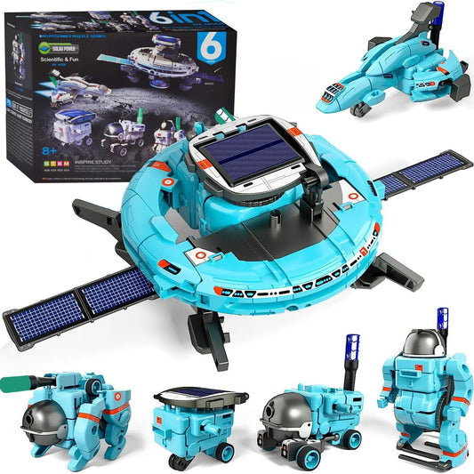 KTX-330771 6 in 1 Solar Power Construction Kit for Kids - Educational DIY Robot Building Set