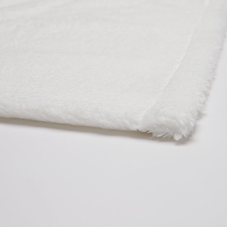HKM-330771 Heart-Shaped Moon Double-Sided Flannel Blanket - Soft Polyester Fiber for All Seasons, Multiple Sizes Available