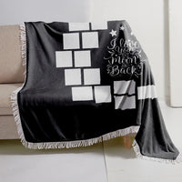 HKM-330771 Heart-Shaped Moon Double-Sided Flannel Blanket - Soft Polyester Fiber for All Seasons, Multiple Sizes Available
